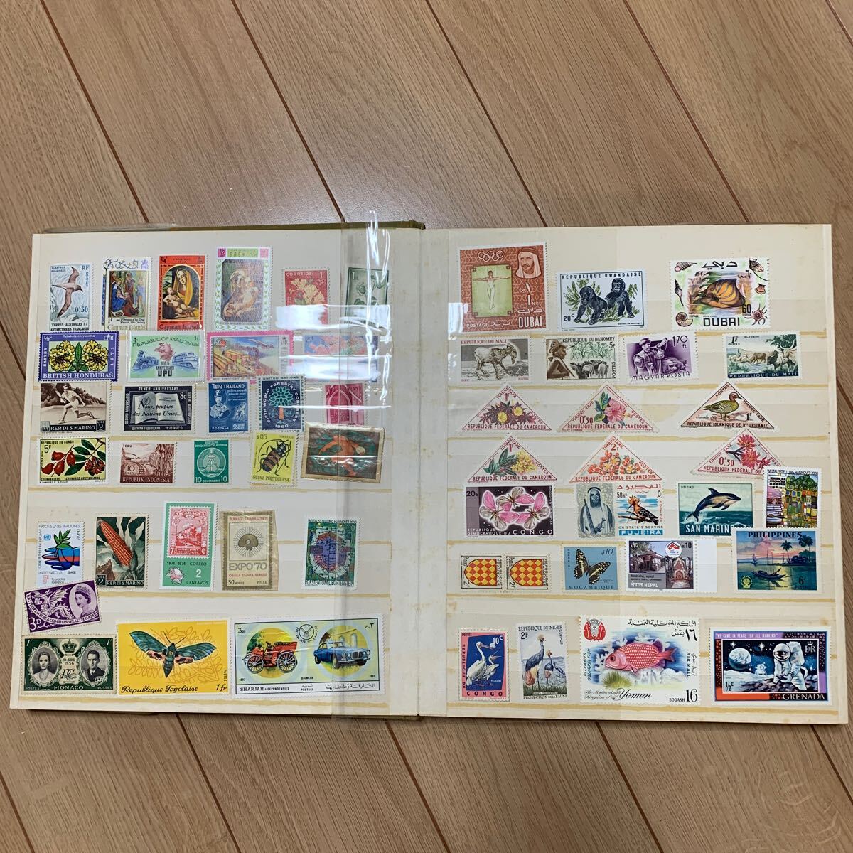  foreign stamp unused various approximately 351 sheets album 