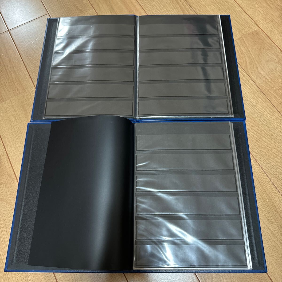  stock book Stamp Album BTypete-ji-SB-30N stamp album blue 3 pcs. summarize case attaching length some 27cm width some 20.3cm cardboard 8 sheets 16 page 6 step 