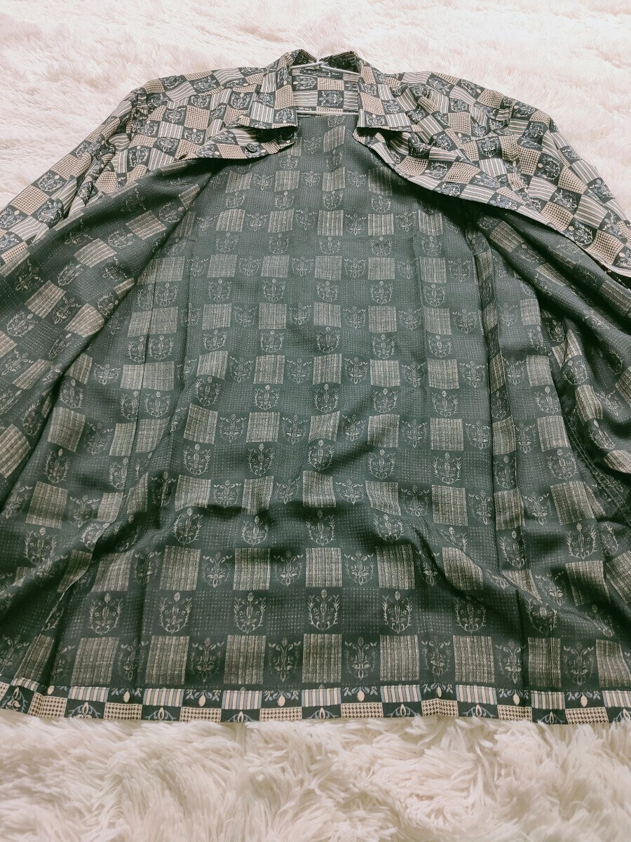  Christian Dior shirt [ silk ][ total pattern ][L size ][Christian Dior MONSIEUR] [ ultimate beautiful goods unused class ] [ long sleeve ][ spring summer ]