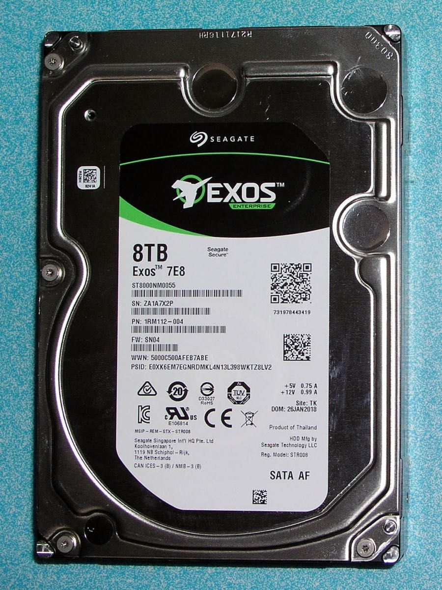 ☆ SEAGATE 8TB NAS HDD EXOS 7E8 3.5インチ シーゲート 中古 ハードディスク ☆