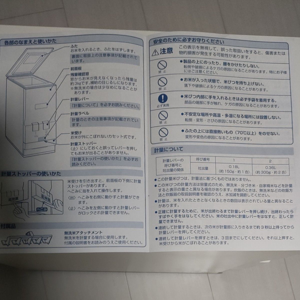 計量米びつ RICE ACE RC-06 6KG エムケー精工株式会社