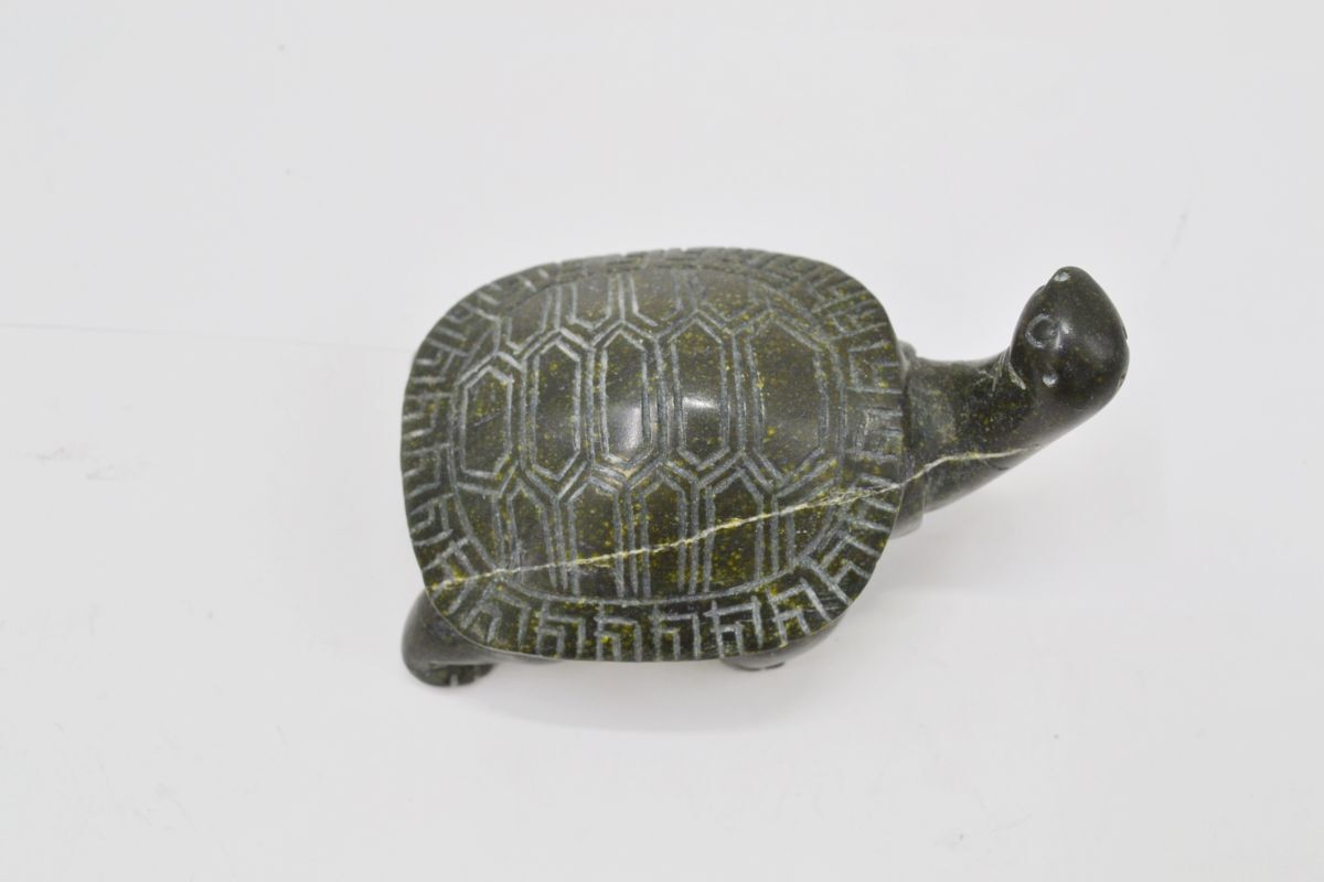 (780S 0506Y10)1 jpy ~ China fine art turtle ornament stone made .. thing sculpture box attaching interior antique goods antique animal small articles 