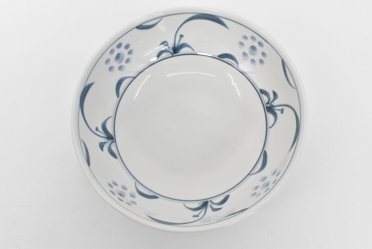 (800M 0516M2) 1円～ 未使用 大鉢 深皿 染付 丸皿 盛皿 和食器_画像3