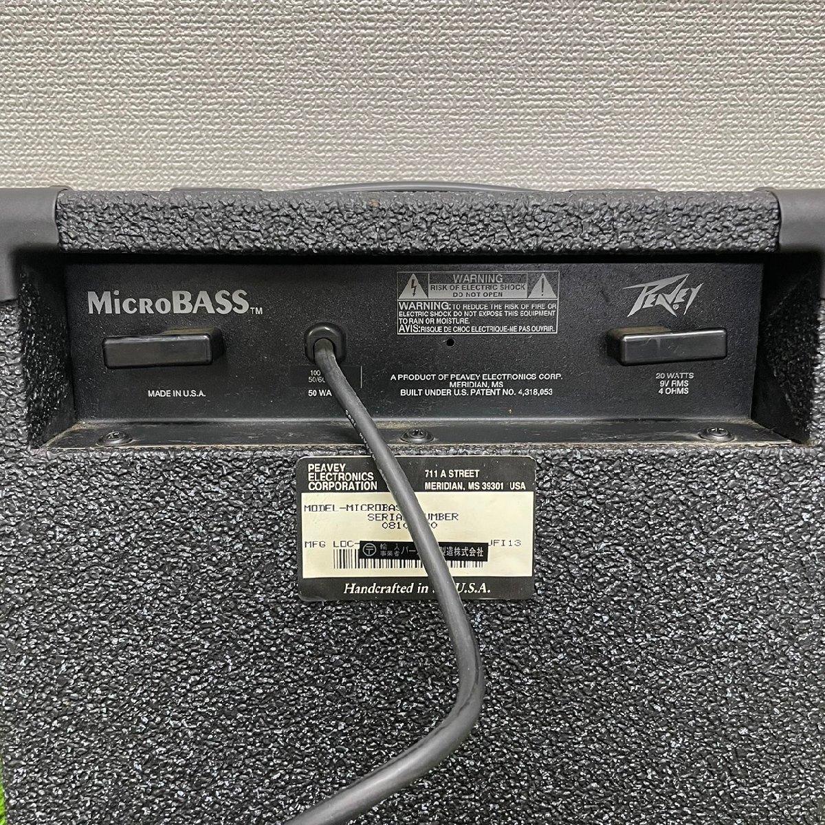 【現状品】『5-034』PEAVY ベースアンプ Micro BASS音響機器の画像4