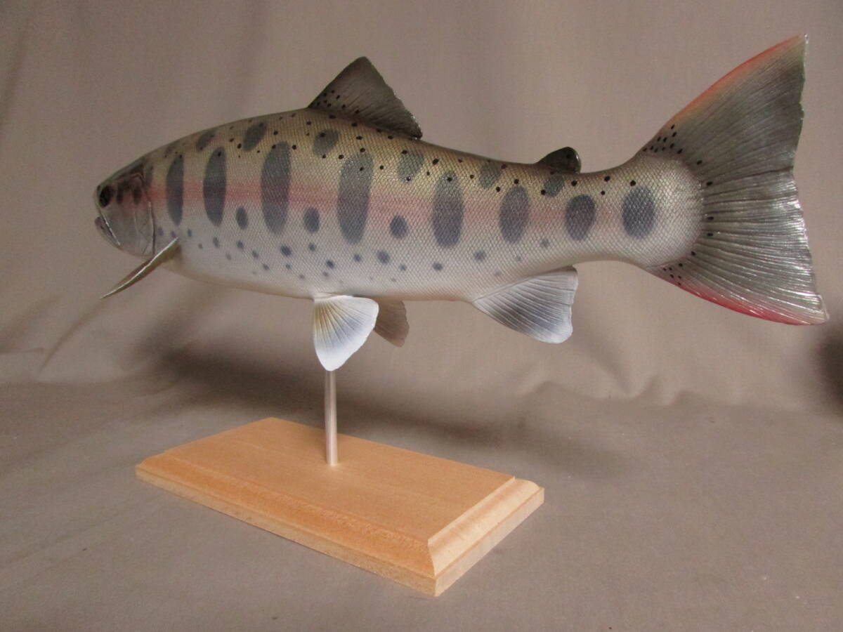 ハンドメイド 自作 39cmヤマメ フィギュア レプリカ 模型 渓流 ハンドメイド 自作 39cmヤマメ フィギュア レプリカ 模型 渓流