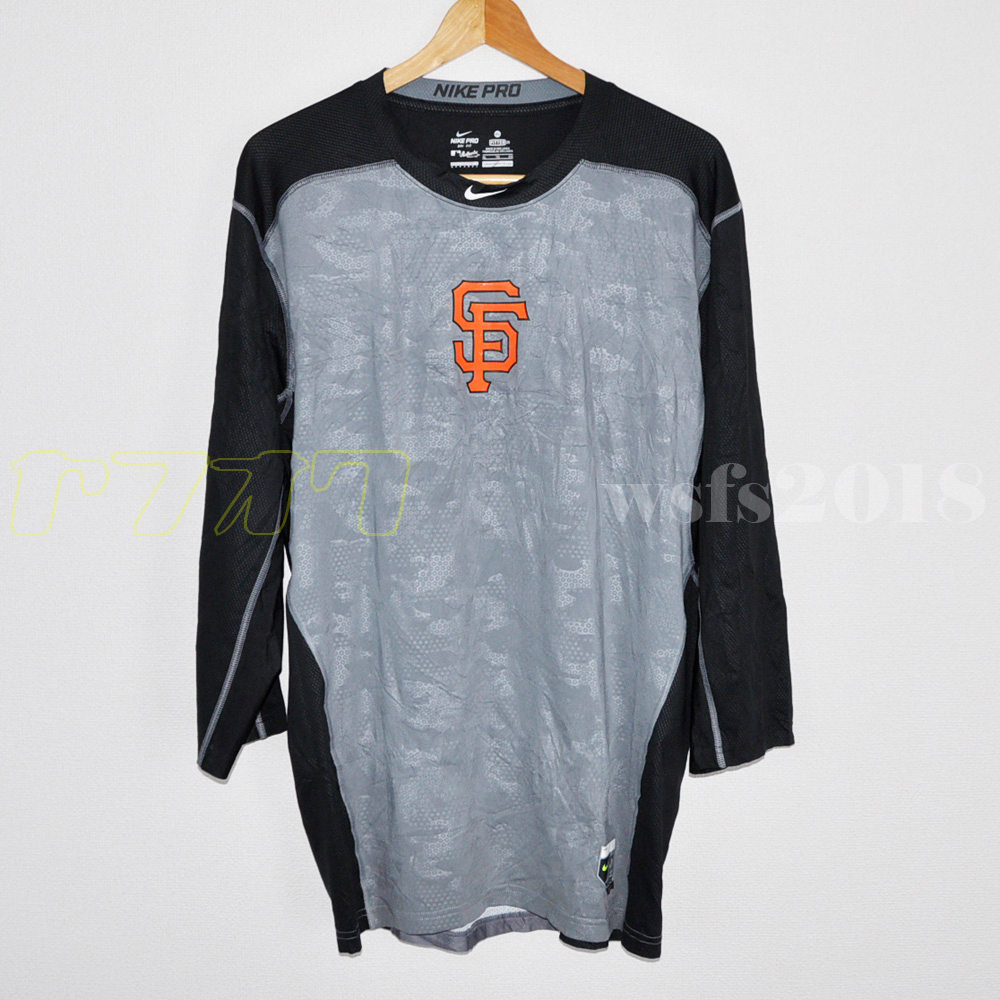 【野球/MLB/USED】サンフランシスコジャイアンツ オーセンティック3/4スリーブシャツ【NIKE/ナイキ】san francisco giants_画像1