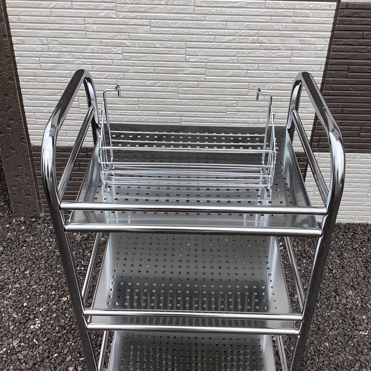  made of stainless steel 3 step rack .... rack extra attaching 