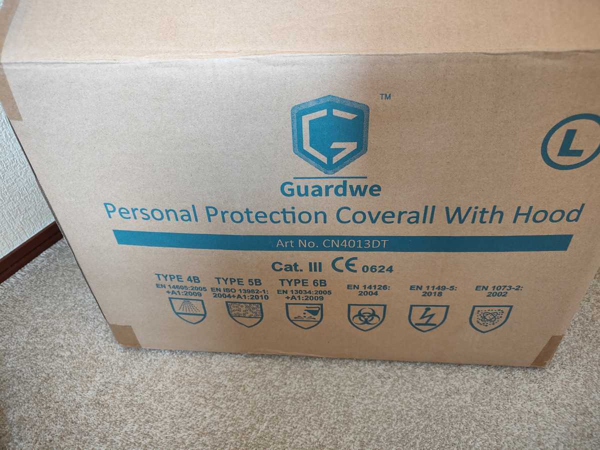 * unused *Guardwe chemistry protective clothing CN4013DT*PPE category -Ⅲ*L size 25 sheets entering 1 box *