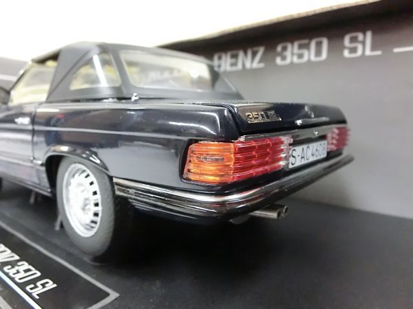 #i11【梱100】 メルセデス ベンツ 1/18 サンスター 1977 350 SL ダークブルー / MAISTO Sクラス シルバー まとめの画像5