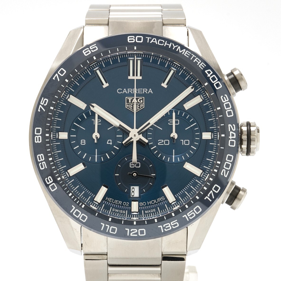 TAG HEUER タグ・ホイヤー カレラ キャリバーホイヤー 02 CBN2A1A.BA0643 SS ブルー×シルバー 自動巻 腕時計