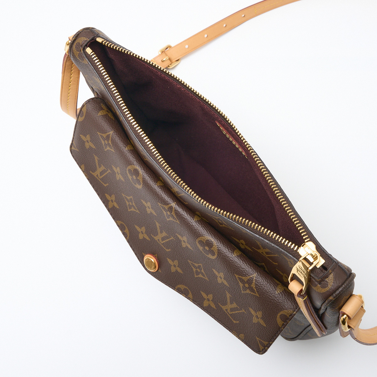 LOUIS VUITTON ルイヴィトン マビヨン M41679 クロスボディ ショルダーバッグ モノグラム・キャンバス×レザー ブラウン レディース_画像6