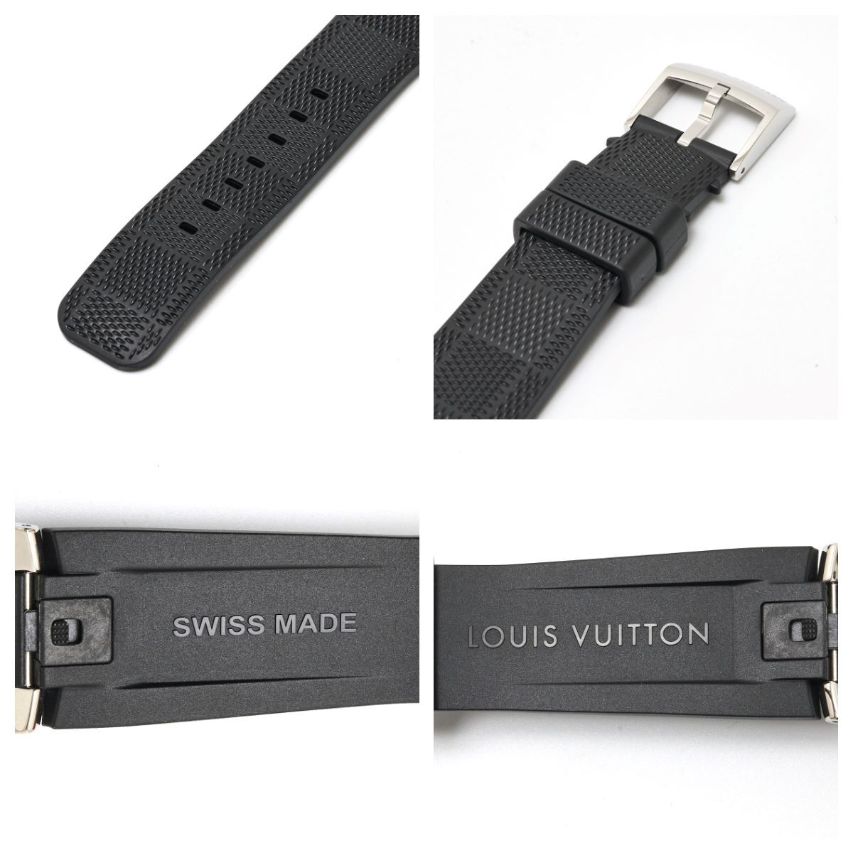 [ половина лет гарантия ] LOUIS VUITTON Louis Vuitton язык b-ru Horizon QA003Z SS× Damier *gla Fit Raver цифровой кварц наручные часы 