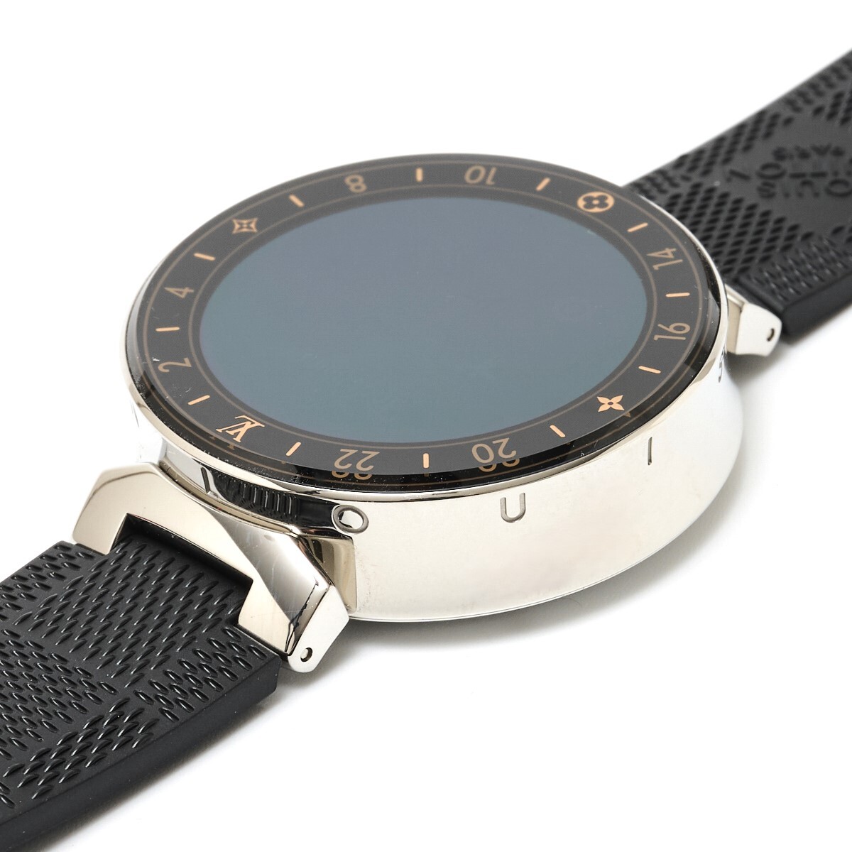 [ половина лет гарантия ] LOUIS VUITTON Louis Vuitton язык b-ru Horizon QA003Z SS× Damier *gla Fit Raver цифровой кварц наручные часы 
