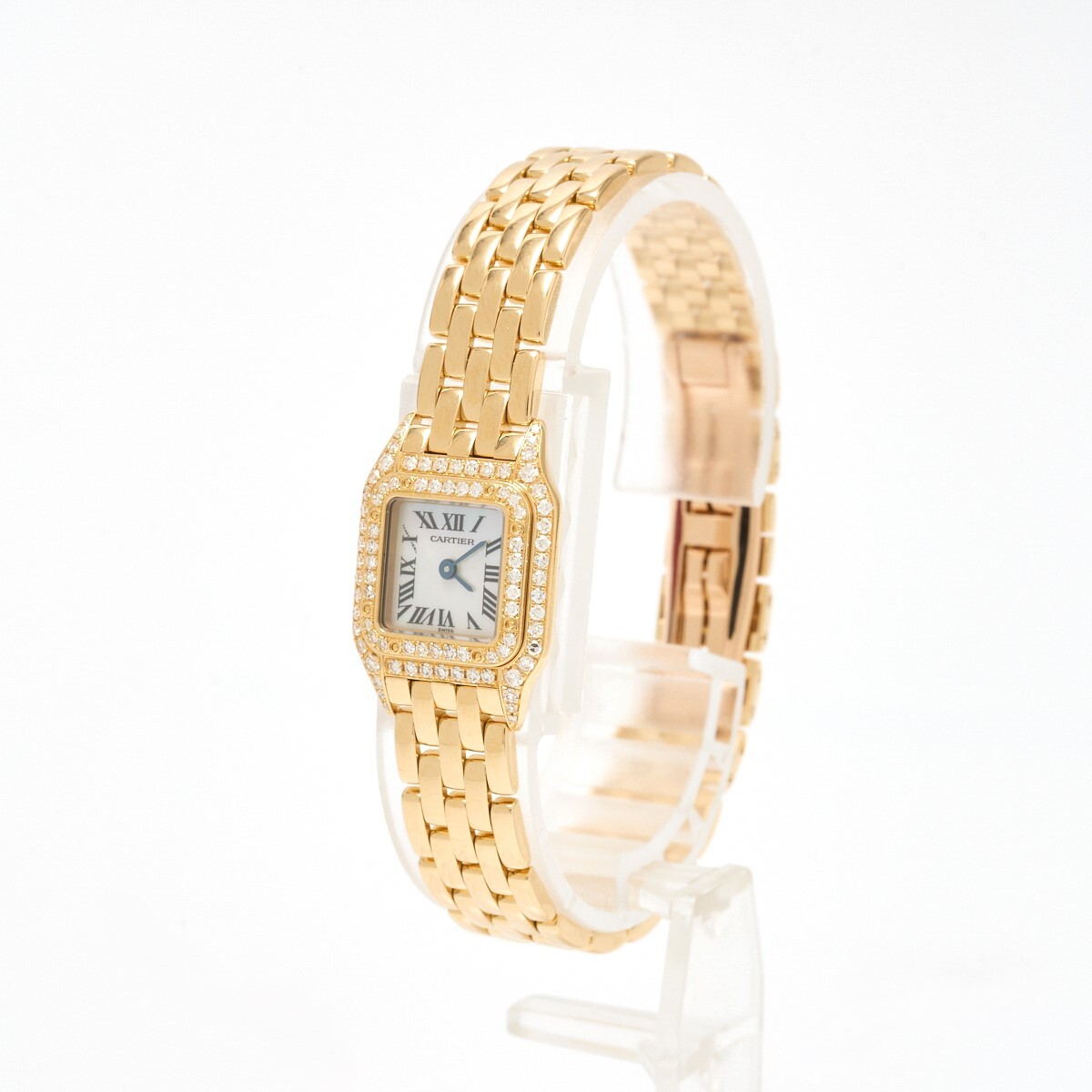 [ half years guarantee ]Cartier Cartier Mini Panthere de Cartier watch K18× diamond shell face × Gold quartz wristwatch 