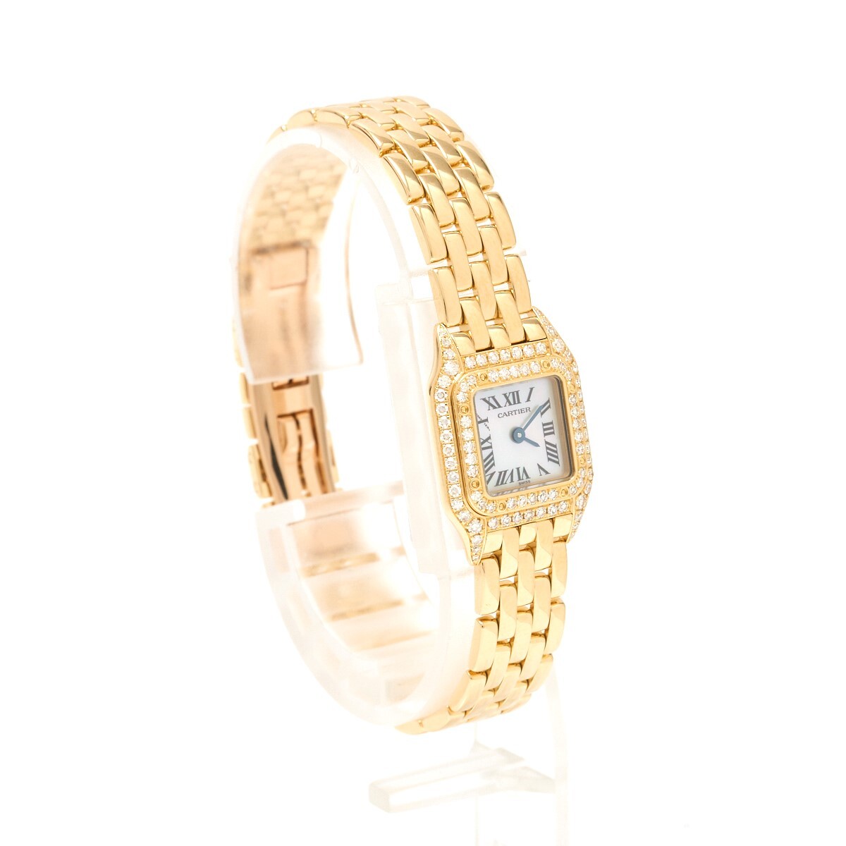 [ half years guarantee ]Cartier Cartier Mini Panthere de Cartier watch K18× diamond shell face × Gold quartz wristwatch 