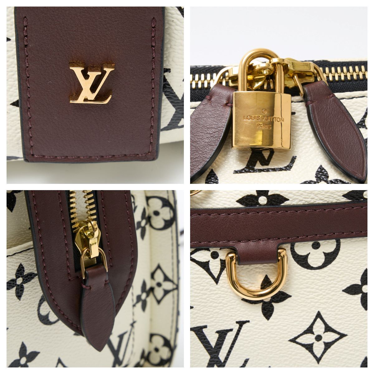 LOUIS VUITTON ルイヴィトン スピーディ・アマゾン PM M42210 ボストン ショルダーバッグ モノグラム×レザー ホワイト×ブラック_画像8