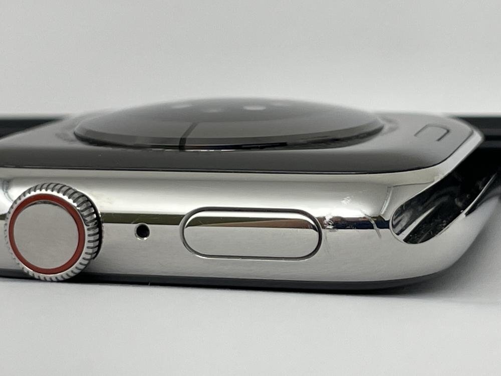 U282【超美品・保証有】 Apple Watch Series9 Herm?s エルメス 45mm　シルバーステンレススチールケース スポーツバンド バッテリー100％_画像4