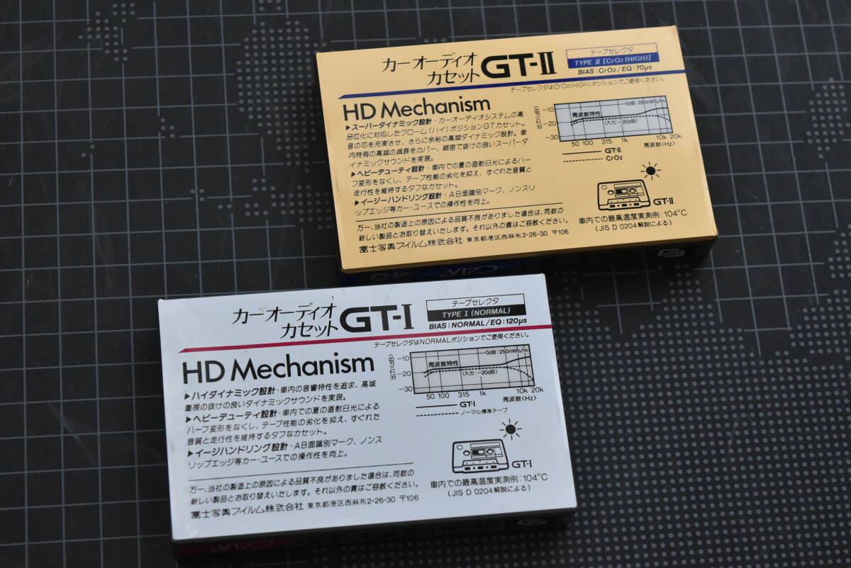 カセットテープ【ＦＵＪＩ : ゛GT-Ⅱ46 (ハイポジ)・GT-Ⅰ46 (ノーマル) ” 】各1巻 合計２巻 （未使用・未開封）の画像2