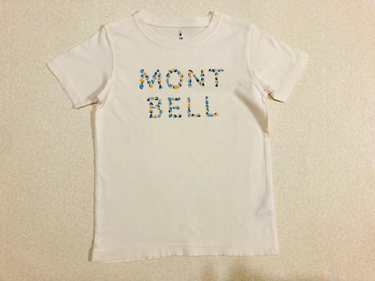 美品　130　mont-bell　モンベル　Tシャツ  オフホワイト　生成色