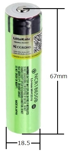 18650 リチウムイオン電池　生セル(保護基板無し)　NCR18650B 3.7V 3400mAh 長さ67mmタイプ　容量保証　2本セット 即納_画像2