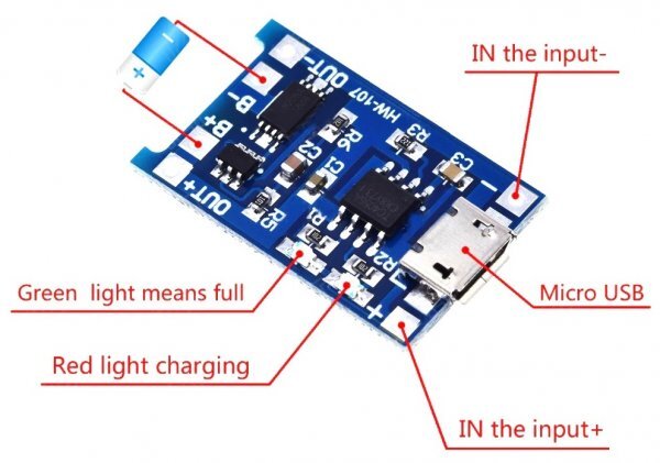  lithium battery charge board charge module TP4056A(micro USB type 5V-1A) 10 pieces set immediate payment 
