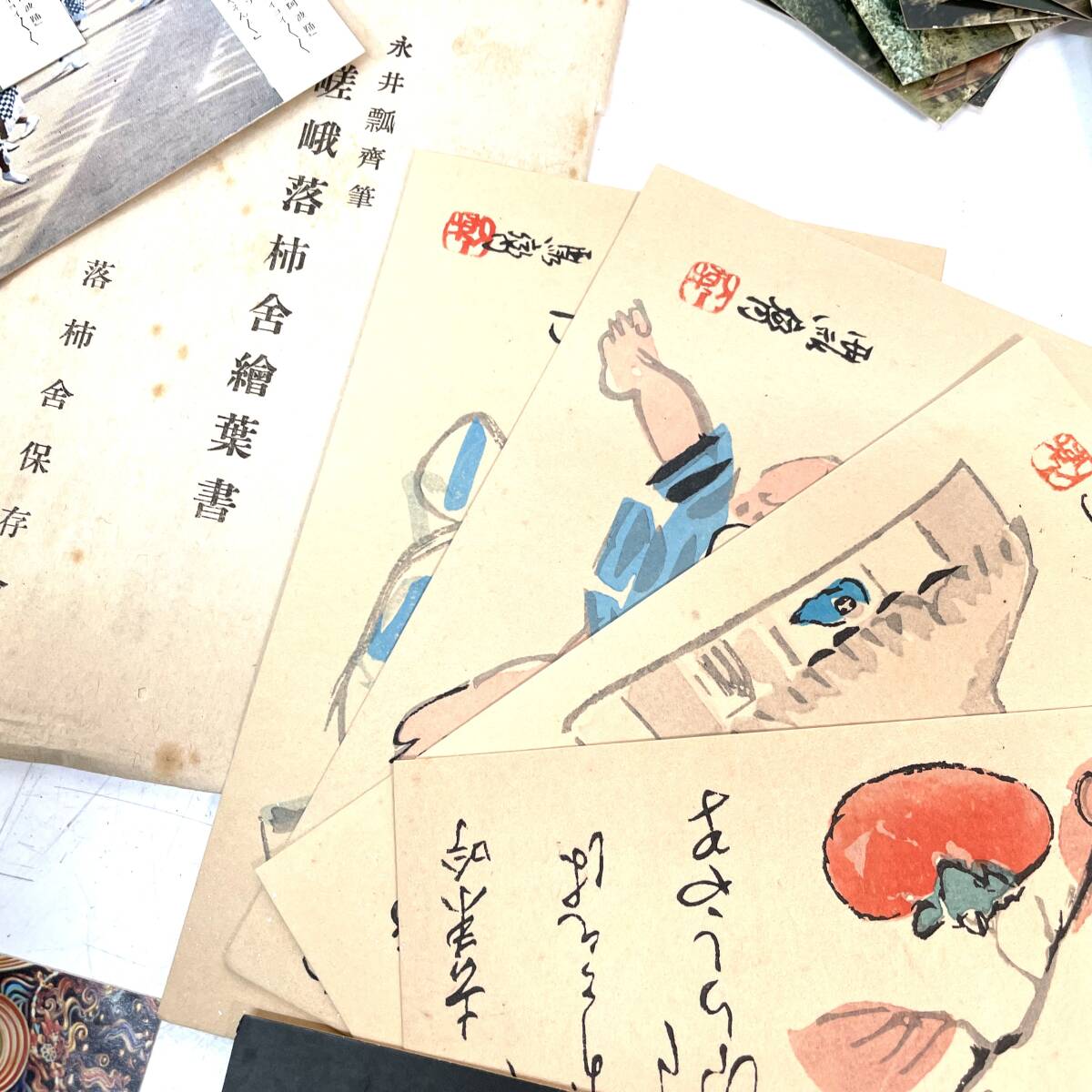  絵葉書 ポストカード 等 まとめ /永井瓢齊筆 京町絵 天女 菩薩 観光地 太宰府 建物 美術品 草花 写真他 昭和レトロ_画像5