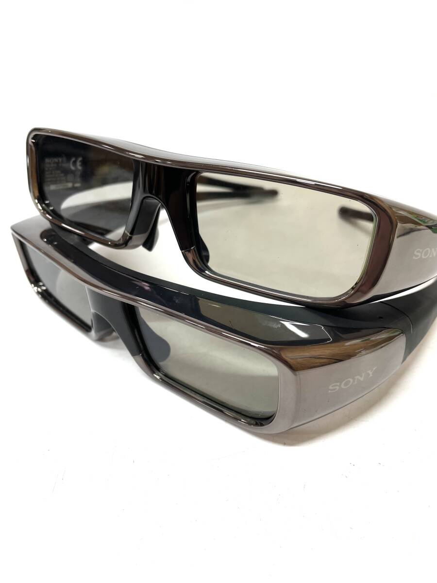 SONY ソニー TDG-BR100 3D Glasses 3Dメガネ 2点セット メガネ テレビ 映画 現状品　通電のみ確認_画像1