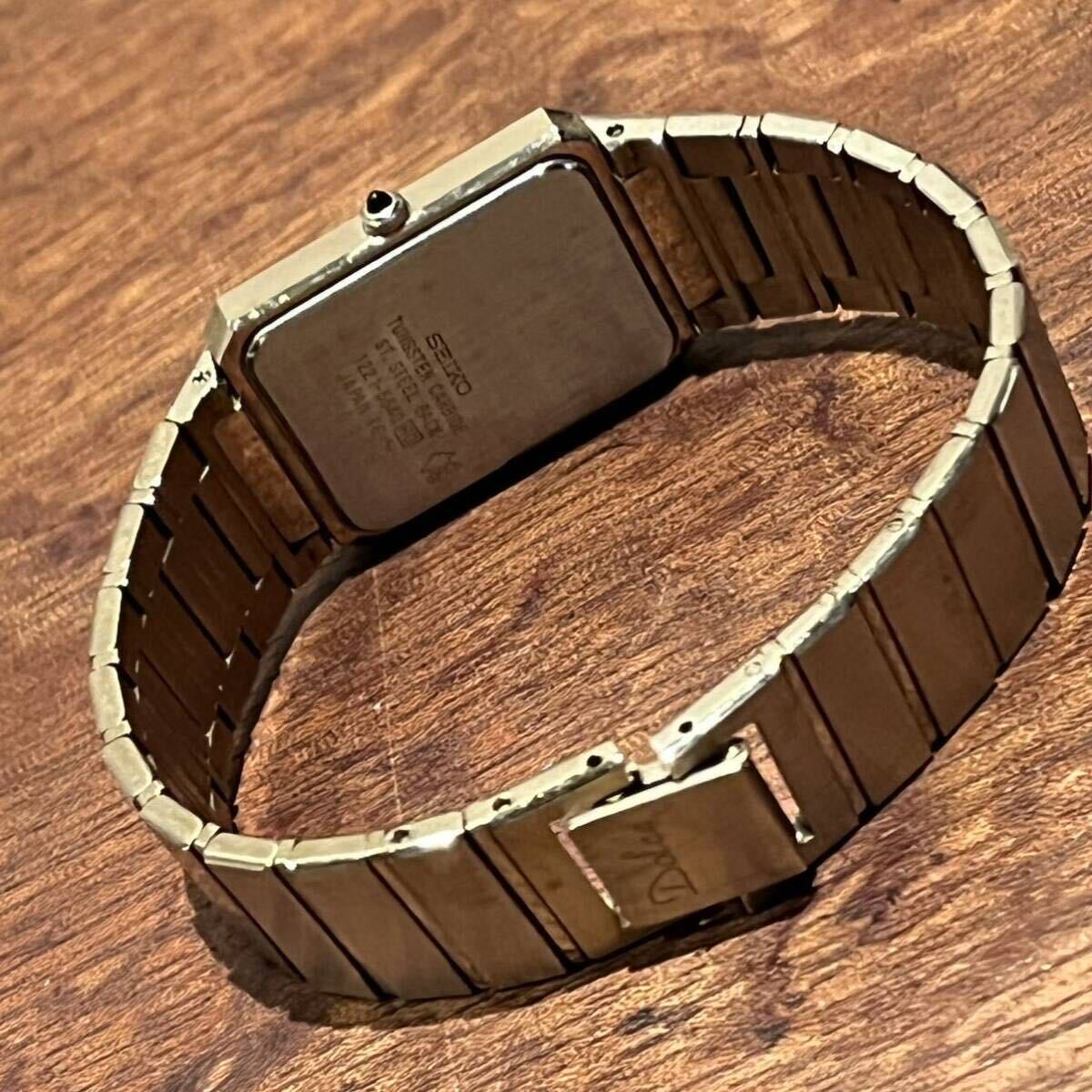 1円～セイコー SEIKO ドルチェ Dolce 1221-5640 クォーツ　メンズ腕時計　稼働品　ゴールド文字盤 _画像4