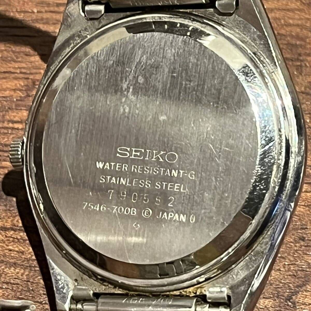 1円〜セイコー　SEIKO TYPEⅡ QHK022 7546-700B メンズクォーツ 腕時計 稼働品_画像4