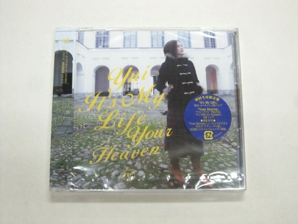  unopened YUI the first times production limitation record CD+DVD single 2 kind set It\'s all too much Never say die It\'s My Life Your Heaven