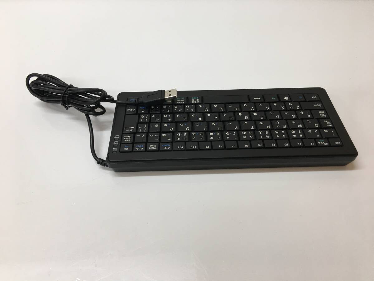 A21040)ELECOM TK-UP84CPBK USB対応 コンパクト日本語キーボード 中古動作品の画像5