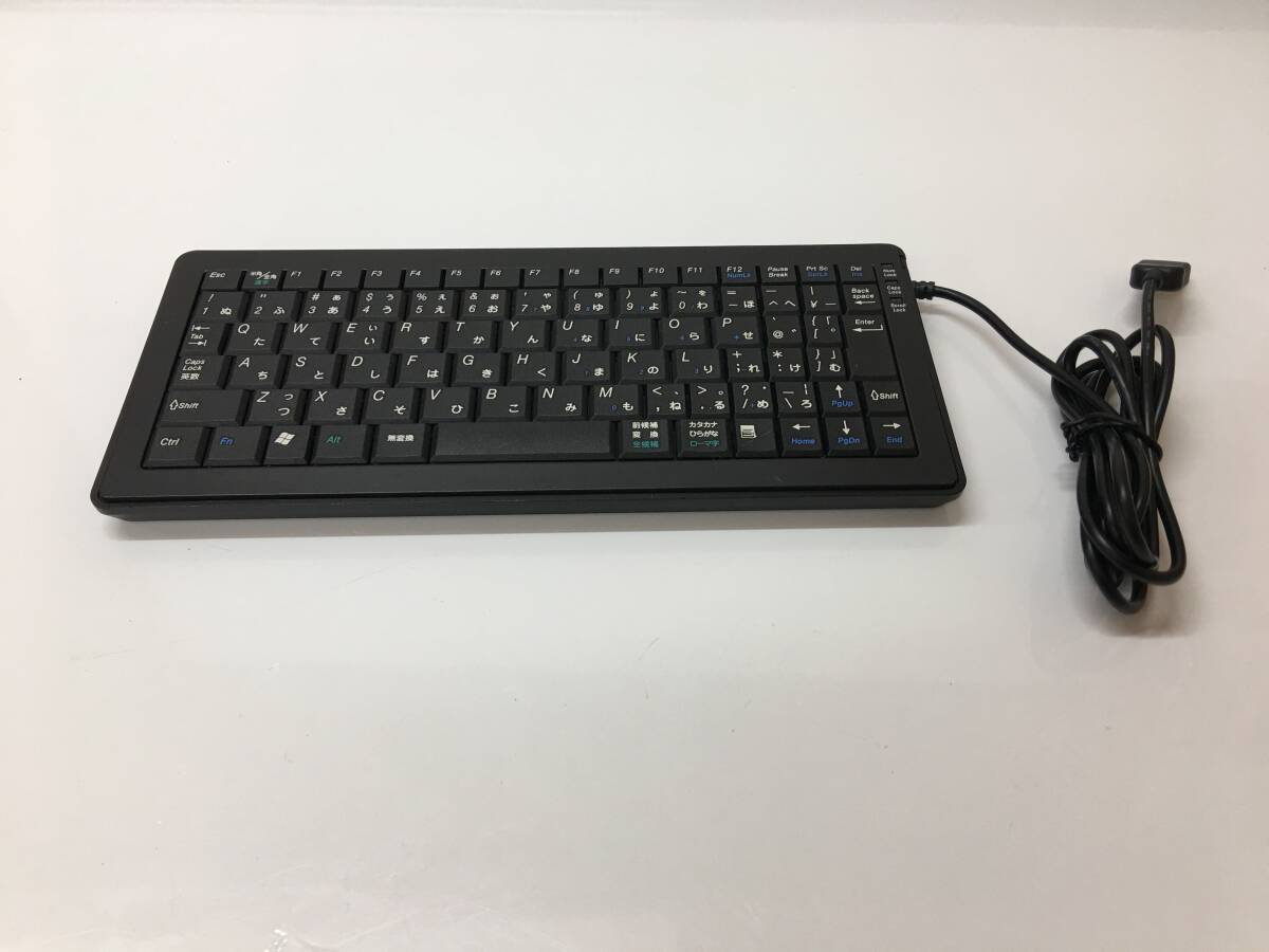 A21040)ELECOM TK-UP84CPBK USB対応 コンパクト日本語キーボード 中古動作品の画像1