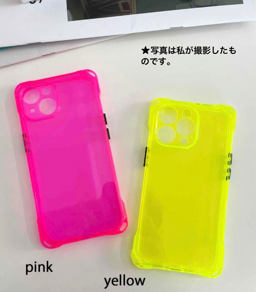 スマホショルダー スマホケース iphone15 14 ケース 韓国 クリア ネオン色 蛍光色 ショルダーストラップ