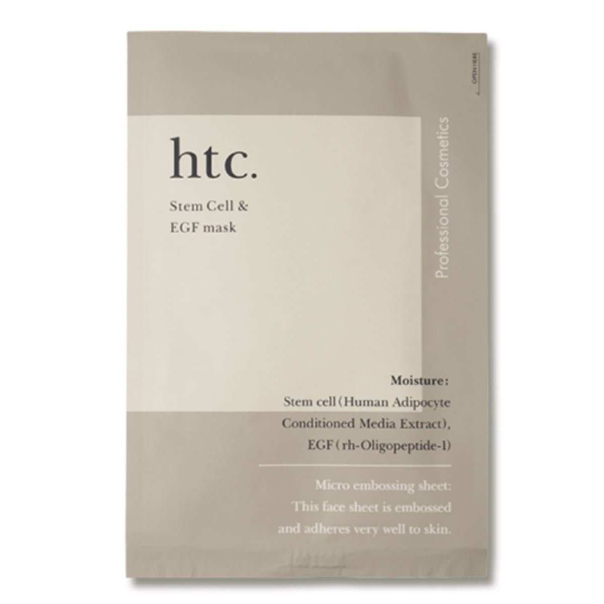 新品未使用　htc.（ヒト）ヒト幹細胞マスク (個包装・10枚セット） フェイスパック フェイスマスク