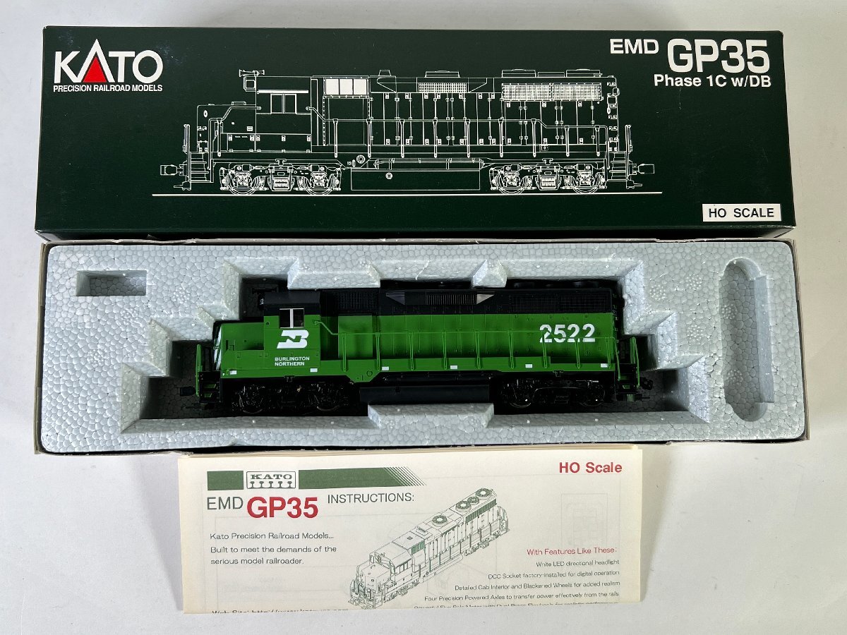 1-13* HO gauge KATO 37-3002 EDM GP35 Burlington Northern #2522 Kato зарубежный автомобиль железная дорога модель (ast)