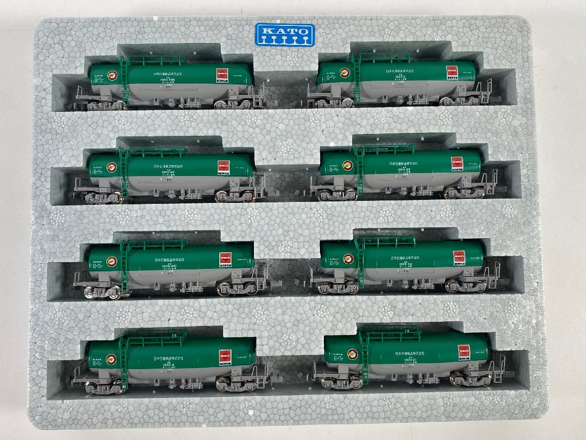 3-51＊Nゲージ KATO 10-455 タキ1000 日本石油輸送色 ENEOSマーク付 8両セット カトー 鉄道模型(acc)_画像1