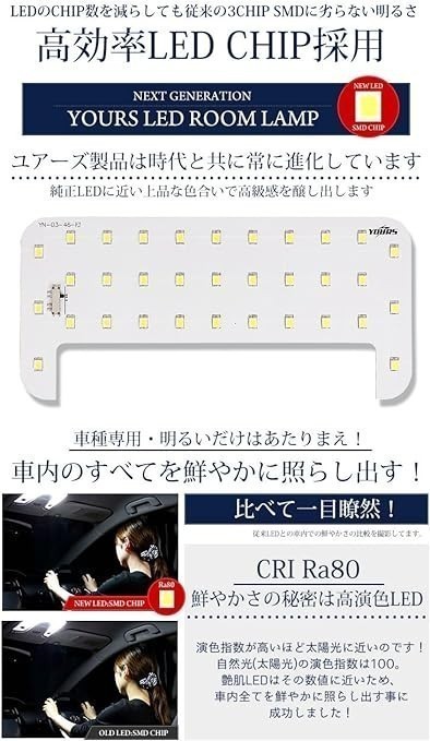 YOURS(ユアーズ) トヨタ ライズ LED ルームランプセット (減光調整付き) (専用工具付) y011-1033 [2]_画像7