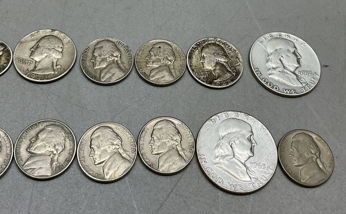 アメリカ銀貨 アメリカ 1886年 から 1968年 22枚まとめ 硬貨 銀貨 総重量 183.5g_画像3