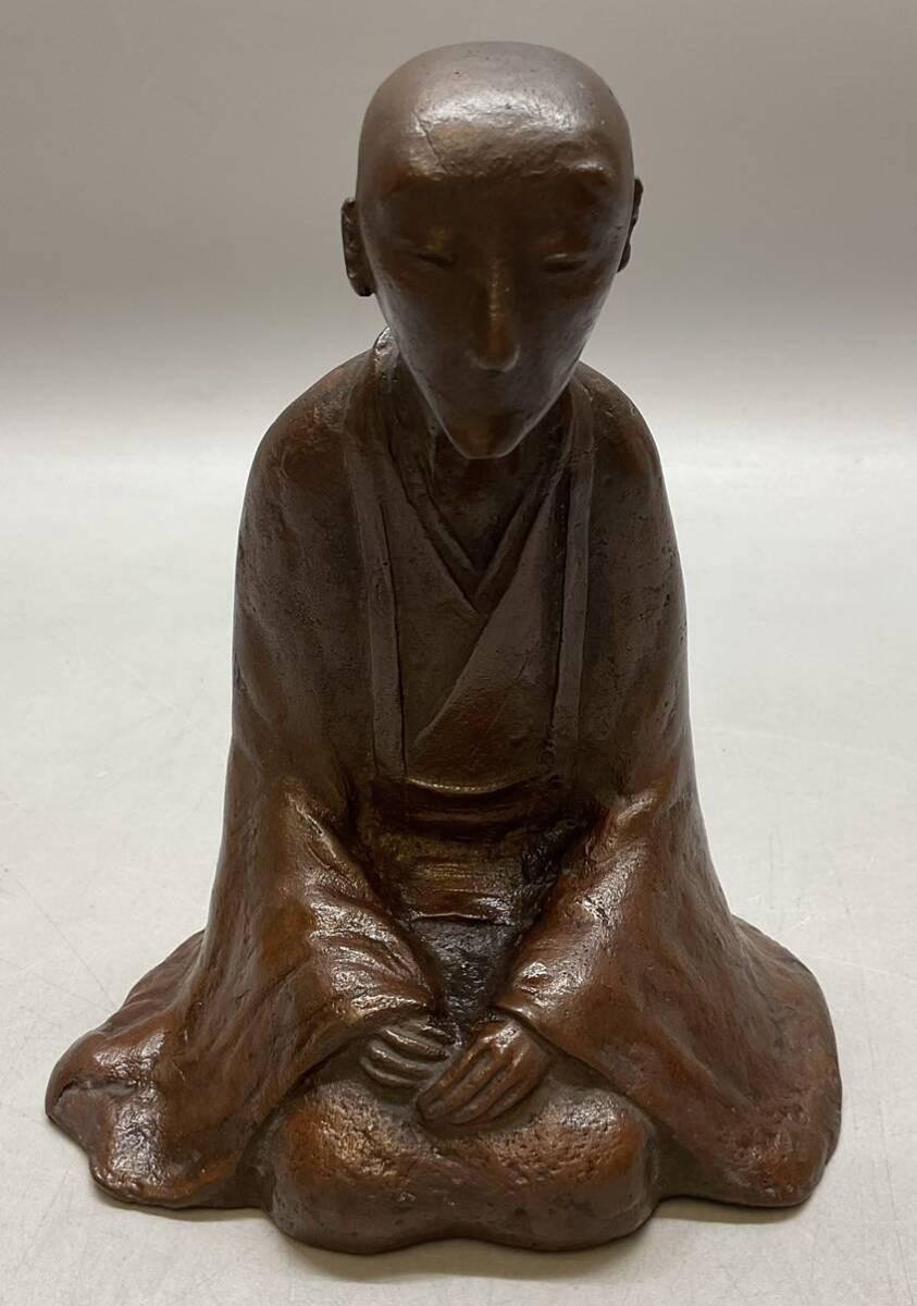 良寛 仏像 仏教美術 置物 彫刻 銅製 詩人 歌人 出雲崎 _画像1