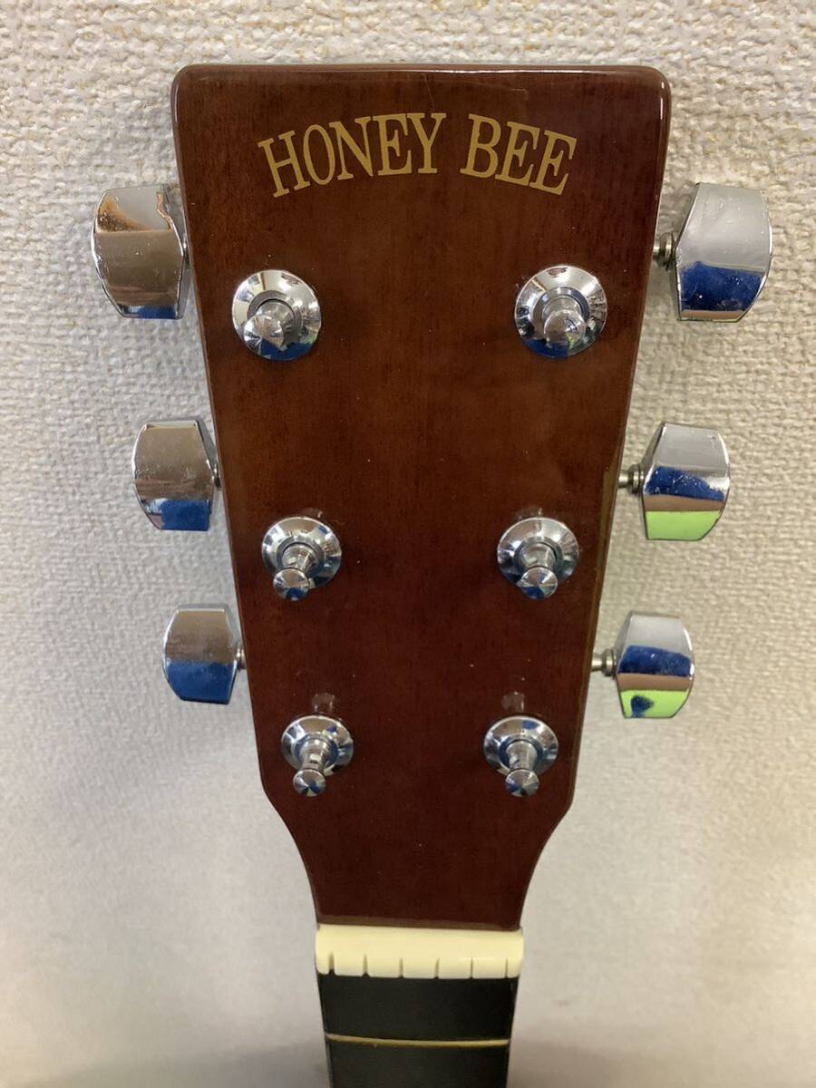 HONEY BEE ハニービー アコースティックギター F-15 N アコギ 弦楽器 ソフトケース ストラップ付の画像3