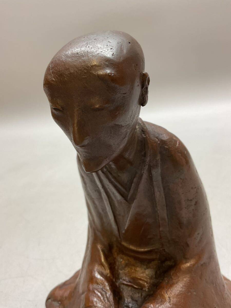 良寛 仏像 仏教美術 置物 彫刻 銅製 詩人 歌人 出雲崎 _画像6