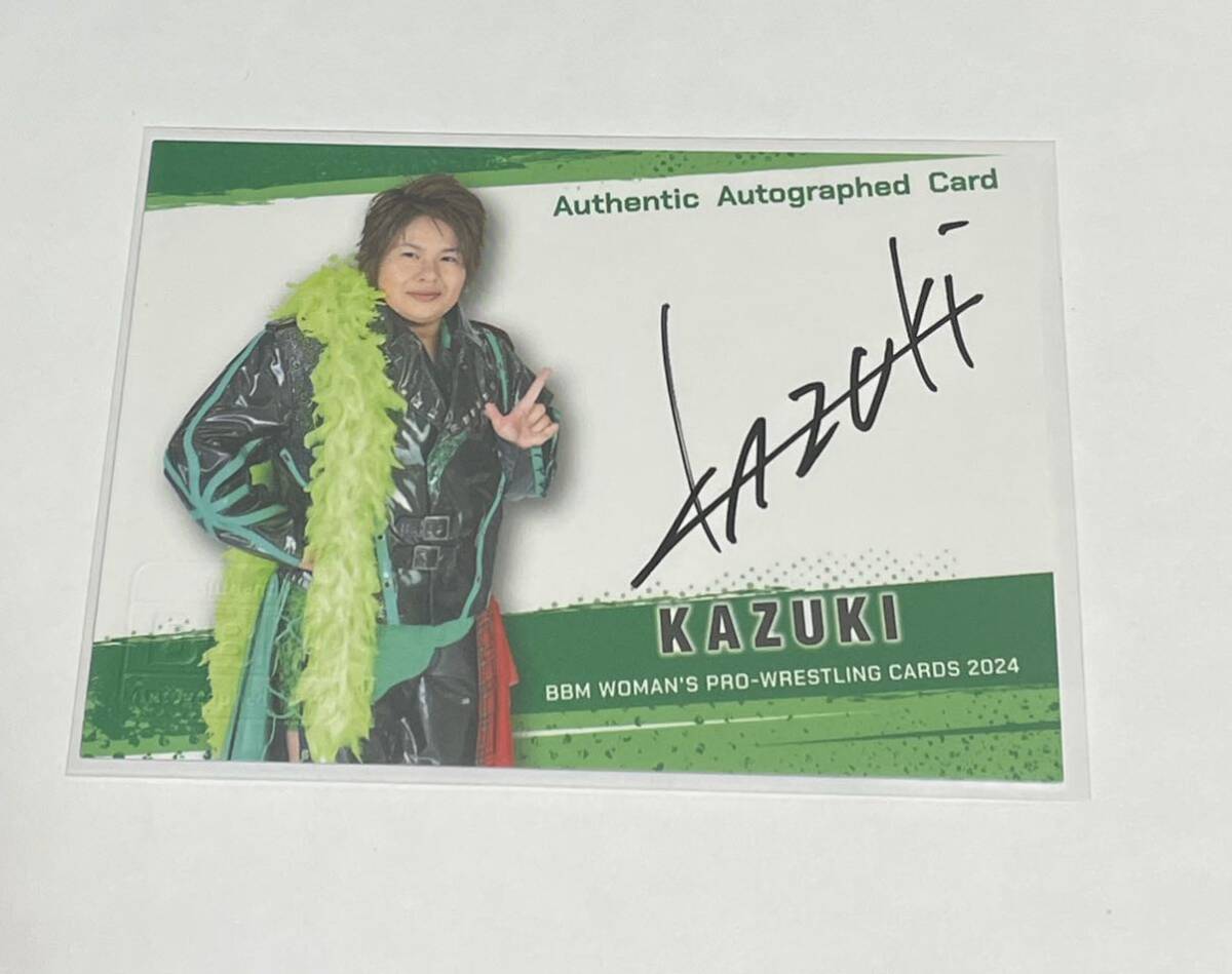 KAZUKI BBM2024 女子プロレスカード 100枚限定 直筆サインカード_画像1