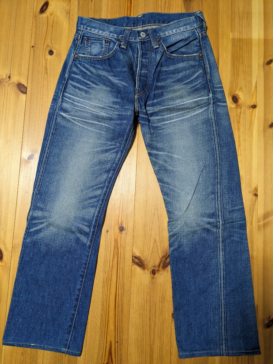 希少!日本製!正規品!LEVI'Sリーバイス47501XX限定LVCデニムジーンズ革パッチ赤耳ビッグE大戦モデル復刻レプリカヴィンテージビンテージ_画像5