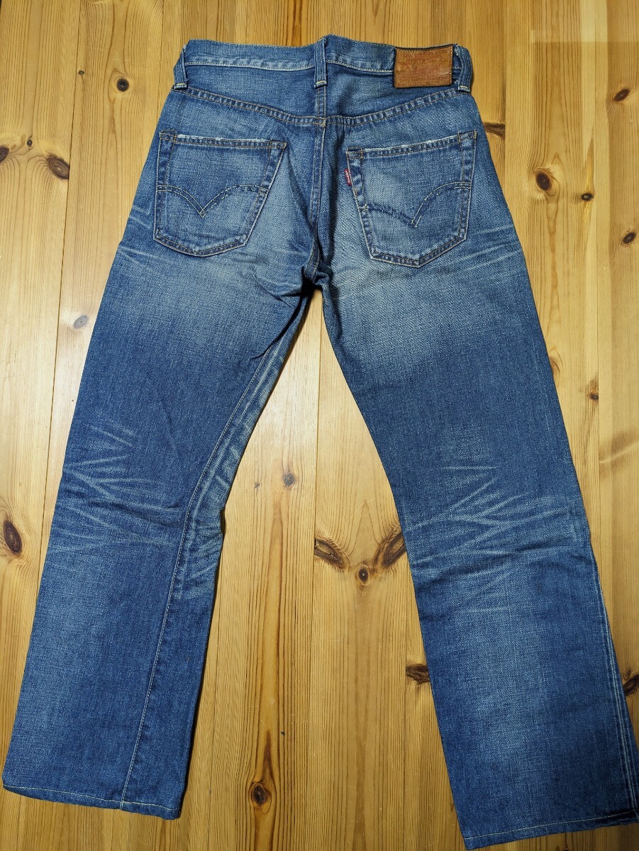 希少!日本製!正規品!LEVI'Sリーバイス47501XX限定LVCデニムジーンズ革パッチ赤耳ビッグE大戦モデル復刻レプリカヴィンテージビンテージ_画像4