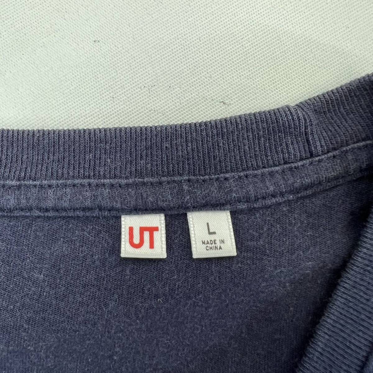 UT UNIQLO ☆ モンキー Z50 プリント 半袖 Tシャツ ネイビー 紺色 L バイカー ツーリング アメカジ 大人カジュアル 古着 ユニクロ■I321_画像4