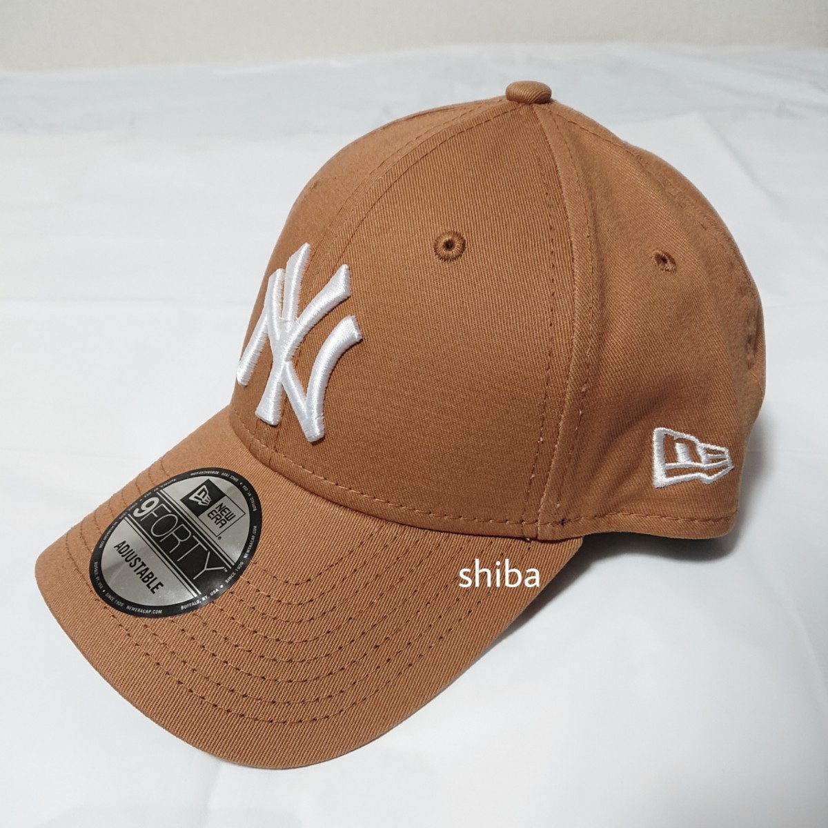 NEW ERA ニューエラ 正規品 9FORTY キャップ 帽子 オレンジ テラコッタ 白 NY ヤンキース ユニセックス_画像3