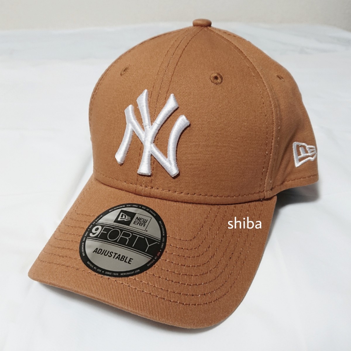 NEW ERA ニューエラ 正規品 9FORTY キャップ 帽子 オレンジ テラコッタ 白 NY ヤンキース ユニセックス_画像1
