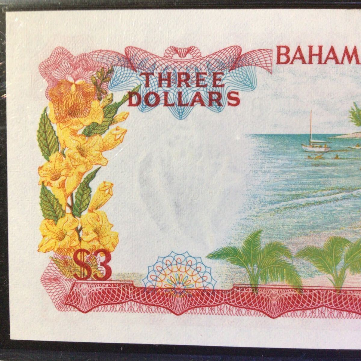 World Banknote Grading BAHAMAS《Monetary Authority》 3 Dollars【1968】『PMG Grading Gem Uncirculated 66 EPQ』_画像6