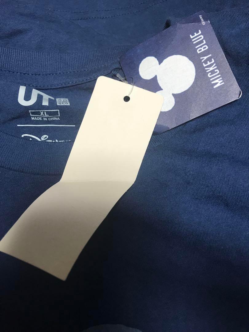 新品 ディズニー disney ミッキー mickey コラボ Tシャツ XL uniqlo ユニクロ 藍色 染物_画像5