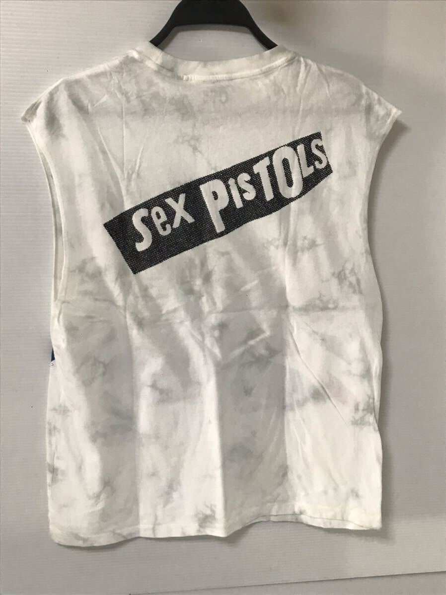 未使用　タグ付き　UNIQLO ユニクロ SEX PISTOLS ロック スクワッド グラフィック ノースリーブTシャツ メンズL 綿100%_画像2